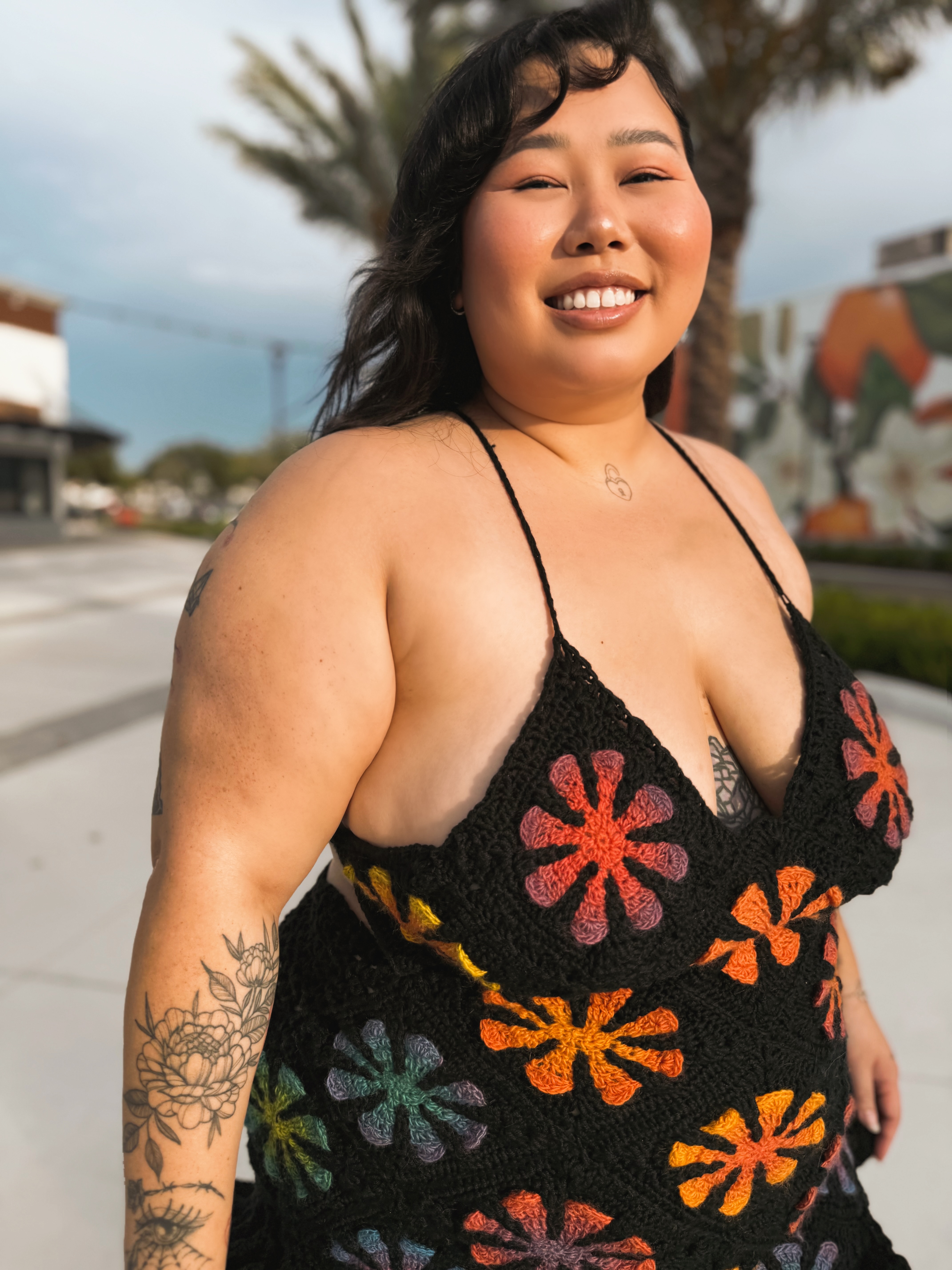 Daisy Noir — Crochet Halter Dress - Image 2