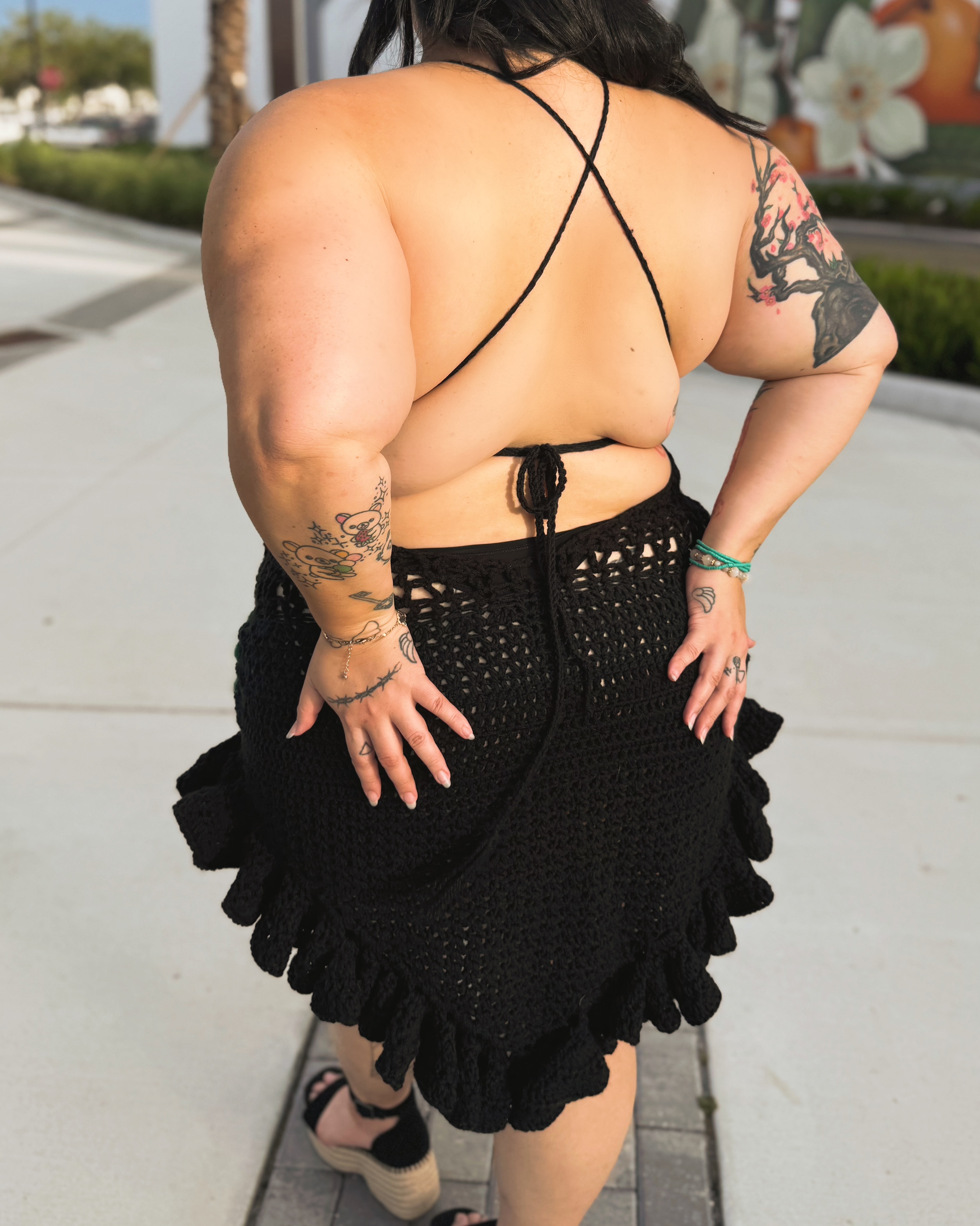 Daisy Noir — Crochet Halter Dress - Image 4